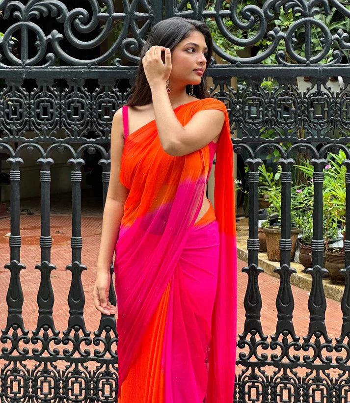 Sunset Glow Gradient Saree