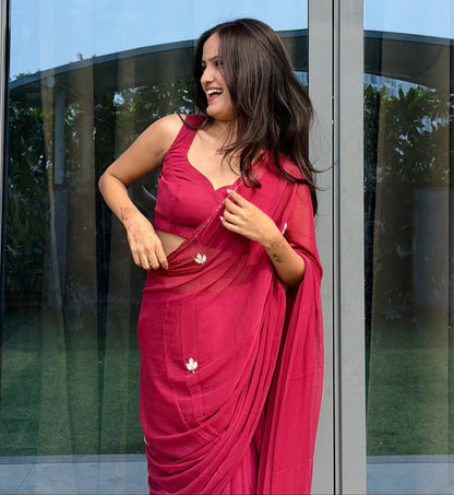 Deep Pink Luxe Saree
