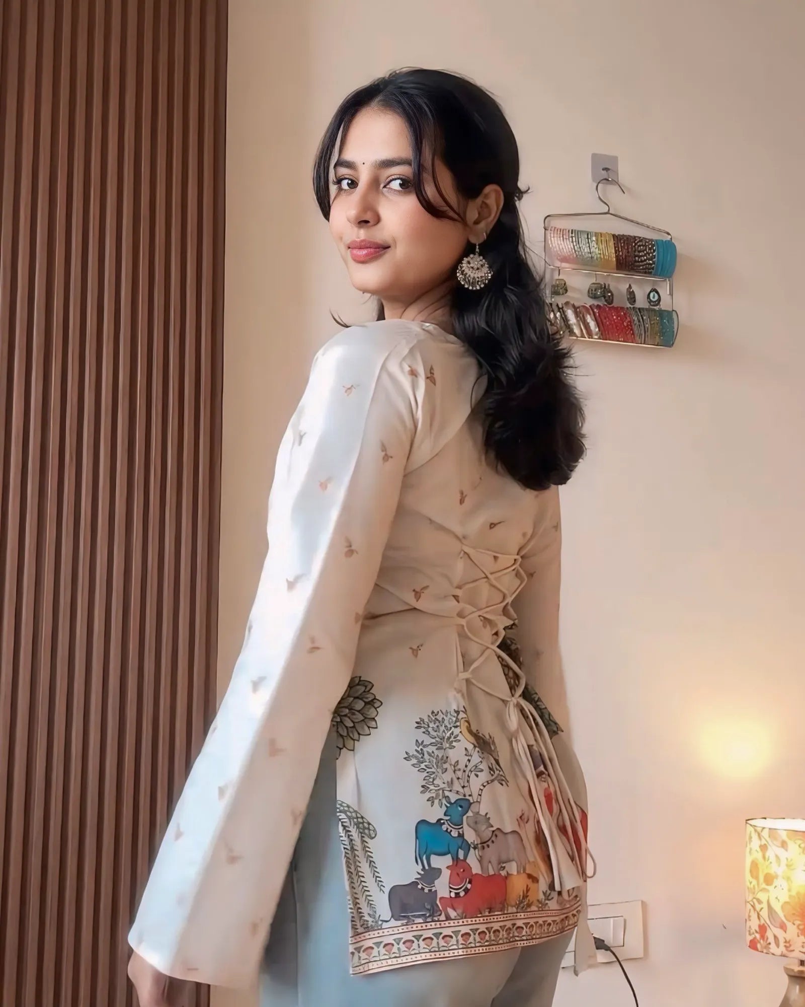 Folk Tale Ivory Designer Kurti