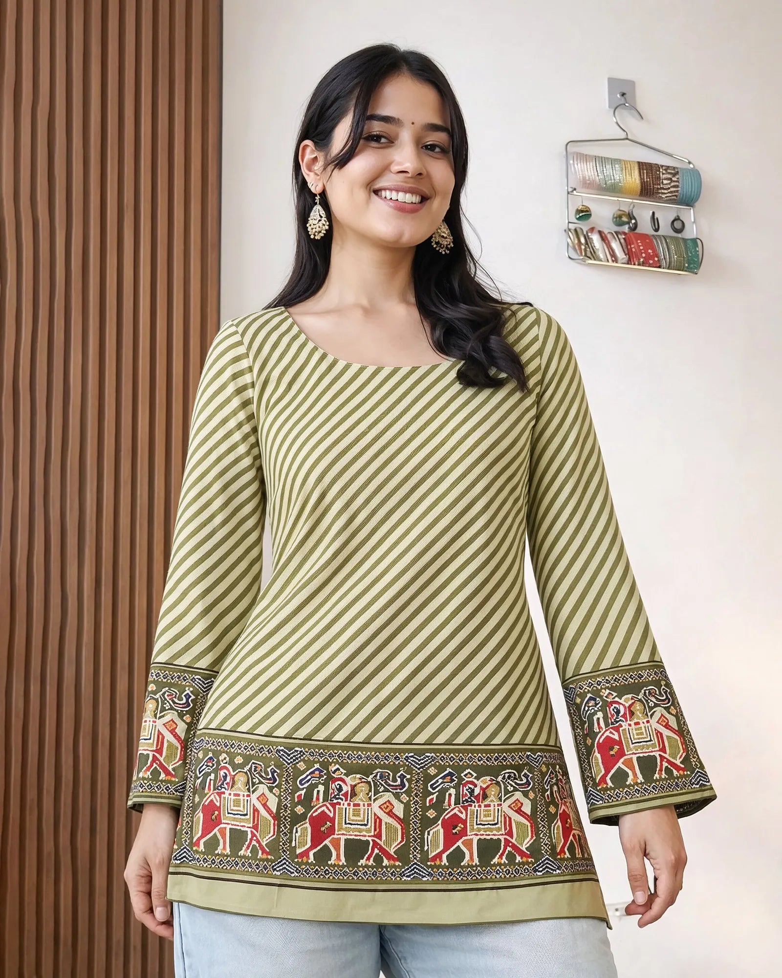 Women’s Traditional Border Design Kurti