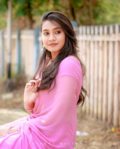 Pink Luxe Drape Saree