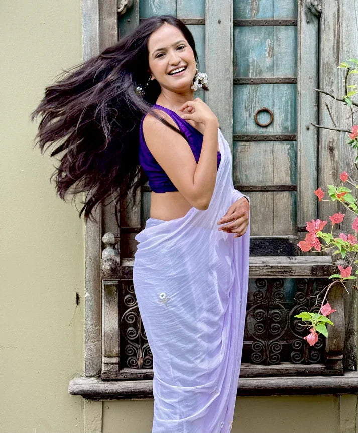 Lavender Aura Designer Saree
