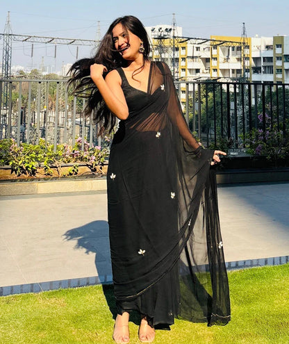 Black Aura Elegance Saree
