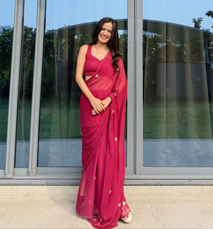 Deep Pink Luxe Saree